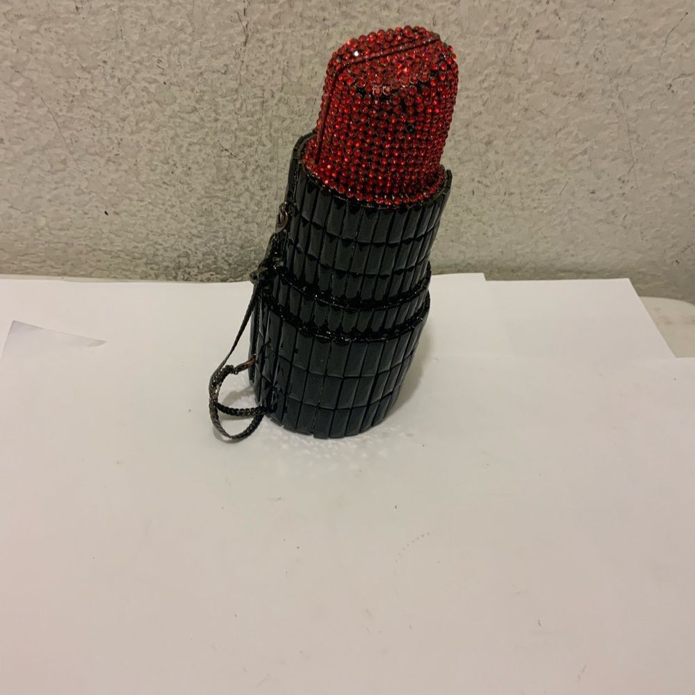 Rhinestones Lipstick Crossbody Bag